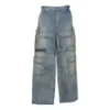 24SS 2-Wege-Denim-Cargo-Hose mit Reißverschluss „Blue“ 773759TPW534868
