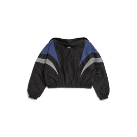3B Sports Icon Off-Shoulder-Jacke „Black Blue“ 790756TMO101000