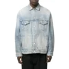 3B Sports Vintage-Denim-Jacke, Large-Passform „Hellblau“ 704299TJW798469