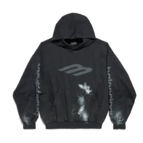 3B Stencil Hoodie, mittlere Passform „Schwarz“ 767877TQVT71083