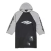 3B Stencil Raglan-T-Shirt mit Kapuze, Oversize „Black“ 790403TQVT51083