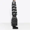 3D Scribble Rundhals-Baumwollpullover „Black“ 625985T31801070