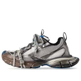 3XL Sneaker „Worn Out Grey White and Blue Mesh and Polyurethane“ 734734W3XL71214