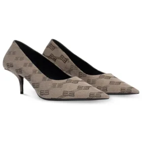 60 mm Square Knife BB Monogram Pumps „Tan“ 707353W2I103020