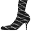 80 mm Monogram-Logo-Stiefel aus Spandex „Black“ 549784W1P601264