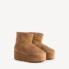 Alaska-Plateau-Stiefeletten für Damen in Braun/Weiß Alaska-Plateau-Stiefeletten für Damen in Braun/Weiß