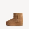 Alaska-Plateau-Stiefeletten für Damen in Braun/Weiß Alaska-Plateau-Stiefeletten für Damen in Braun/Weiß