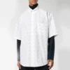 All-Over-Logo-Shirt „Weiß Schwarz“ 534332TBL969040