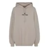 Alphabet-Logo-Hoodie Grau Weiß 641529TJVB19054