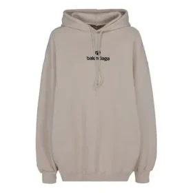 Alphabet-Logo-Hoodie Grau Weiß 641529TJVB19054