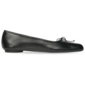 Anatomische Ballerinen-Schuhe „Schwarz, glänzend, weiches Lammfell“ 714260WBCW01000