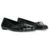 Anatomische Ballerinen-Schuhe „Schwarz, glänzend, weiches Lammfell“ 714260WBCW01000