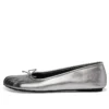 Anatomische Ballerinen-Schuhe „Silber glänzend, weiches Lammfell“ 714260WBFA18001