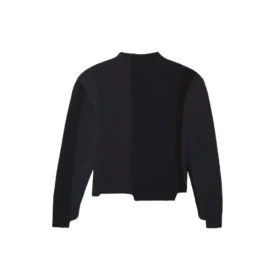Asymmetrischer Strickpullover mit neuem Schnitt „Schwarz“ 657334T32011271
