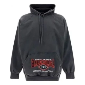 B Authentic Vintage Jersey Oversized-Hoodie „Washed Black“ 697879TMVB11000