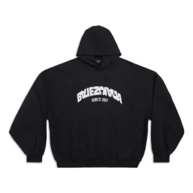 Back Flip Round Hoodie Oversized „Schwarz Weiß“ 761458TPVG11070
