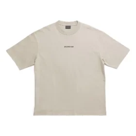 Back-T-Shirt, mittlere Passform „Beige“ 612966TOVJ89763