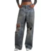 Baggy-Jeans mit aufgesetzten Taschen „Blue“ 751111TDW143359