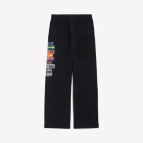 Baggy-Jogginghose „Bumper Stickers“ für Herren in Schwarz