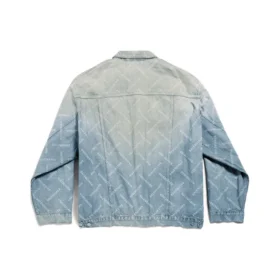 Bal Diagonal Allover Oversized-Jacke „Light Blue Japanese Ring Denim“ 773616TPW534868