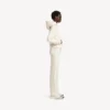 Balenciaga Damen-Hoodie mit mittlerer Passform und „Back“-Motiv in Creme Balenciaga Damen-Hoodie mit mittlerer Passform und „Back“-Motiv in Creme