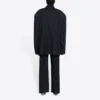 Balenciaga FW21 Retro-Strickjacke für Herren, groß, schwarz 662388TAV041000