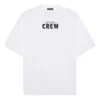 Balenciaga Herren-Crew-Shirt mit Alphabet-Print, kurzärmelig, weiß 620969TIV749040