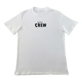 Balenciaga Herren-Crew-Shirt mit Aufdruck, kurzärmelig, weiß 620941TIV749040 Balenciaga Herren-Crew-Shirt mit Aufdruck, kurzärmelig, weiß 620941TIV749040