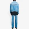 Balenciaga Herren-Denim-Jacke SS21 mit klassischem Logo, hellblau 657608TDW154307