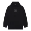 Balenciaga Herren FW21 Boxy Loose Kapuzen-Langarmshirt, Schwarz, 651799TJV910107