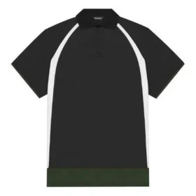 Balenciaga Herren FW21 Freizeit-Poloshirt mit kurzen Ärmeln, doppellagig, schwarz 661507TKVA51042