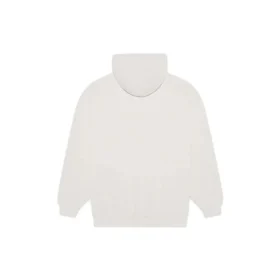Balenciaga Herren FW21 Kapuzenpullover mit Logo-Alphabet-Aufdruck, langärmelig, cremeweiß 570811TIV552970