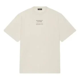 Balenciaga Herren FW21 Kurzarm-T-Shirt mit Alphabet-Print, beige, 651795TJV909054 Balenciaga Herren FW21 Kurzarm-T-Shirt mit Alphabet-Print, beige, 651795TJV909054