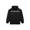 Balenciaga Herren FW21 Langarmshirt mit Logo-Aufdruck, Schwarz 600583TIV841070