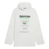 Balenciaga Herren FW21 Logo-Alphabet-Print, locker geschnitten, weiß 662424TKVF89085