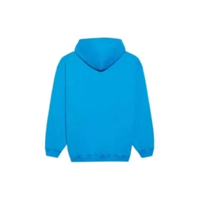 Balenciaga Herren FW21 Logo-Kapuzenpullover mit langen Ärmeln, Blau 570811TIV557560
