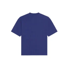 Balenciaga Herren FW21 Retro-Strick-Shirt mit kurzen Ärmeln, marineblau 612966TKVD33967