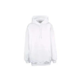 Balenciaga Herren-Kapuzenpullover mit „Back Alphabet“-Aufdruck, langärmelig, weiß, 556113TAV379000