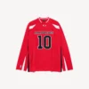 Balenciaga Herren | NBA-Kollaboration: Oversize-Langarm-T-Shirt in Rot/Mehrfarbig Balenciaga Herren | NBA-Kollaboration: Oversize-Langarm-T-Shirt in Rot/Mehrfarbig