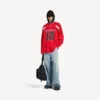 Balenciaga Herren | NBA-Kollaboration: Oversize-Langarm-T-Shirt in Rot/Mehrfarbig Balenciaga Herren | NBA-Kollaboration: Oversize-Langarm-T-Shirt in Rot/Mehrfarbig