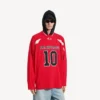 Balenciaga Herren | NBA-Kollaboration: Oversize-Langarm-T-Shirt in Rot/Mehrfarbig Balenciaga Herren | NBA-Kollaboration: Oversize-Langarm-T-Shirt in Rot/Mehrfarbig
