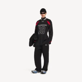 Balenciaga Herren | NBA-Kollaboration: Oversize-Langarm-T-Shirt in Schwarz/Mehrfarbig