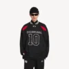 Balenciaga Herren | NBA-Kollaboration: Oversize-Langarm-T-Shirt in Schwarz/Mehrfarbig Balenciaga Herren | NBA-Kollaboration: Oversize-Langarm-T-Shirt in Schwarz/Mehrfarbig