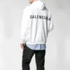 Balenciaga Herren-Pullover mit Logo auf dem Rücken, weiß, 556143TAV379000