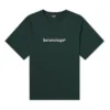 Balenciaga Herren-Pullover mit Rundhalsausschnitt, Alphabet-Print, kurzärmelig, grün 612966TIV543011