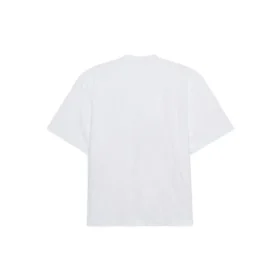 Balenciaga Herren-Pullover mit Rundhalsausschnitt, Kurzarm, weiß, mit Schriftzug, 641614TJVI39040 Balenciaga Herren-Pullover mit Rundhalsausschnitt, Kurzarm, weiß, mit Schriftzug, 641614TJVI39040