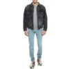 Balenciaga Herren-Pullover mit Rundhalsausschnitt und „Micro Mark“-Alphabetmuster, grau, 556147TBV141300