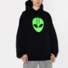 Balenciaga Herren SS21 Alien-Logo-Print, dicker Druck, klassisch, schwarz 641679TJV959113