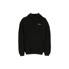 Balenciaga Herren SS21 Baumwolle, groß, mit Kapuze, langärmelig, schwarz 620973TKV871070