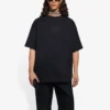 Balenciaga Herren SS21 Logo-Print, locker sitzend, Rundhalsausschnitt, kurzärmelig, schwarz 641675TKV711069